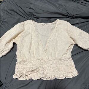 Earthy/boho Cream Women's Top